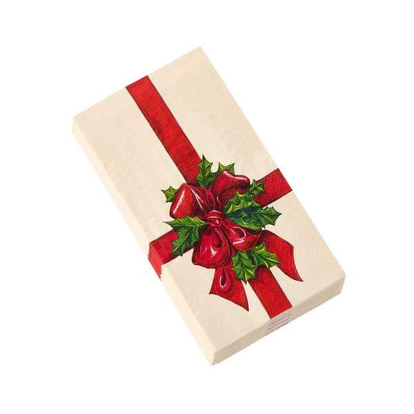 Hester & Cook Guest Napkins, 8 x 4 in - Christmas Present