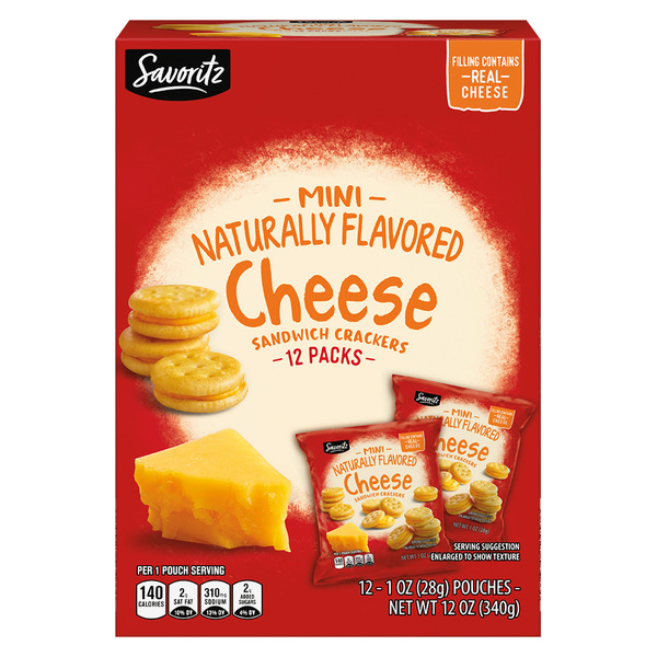 Savoritz Portion Pack Mini Cheese Sandwich Crackers