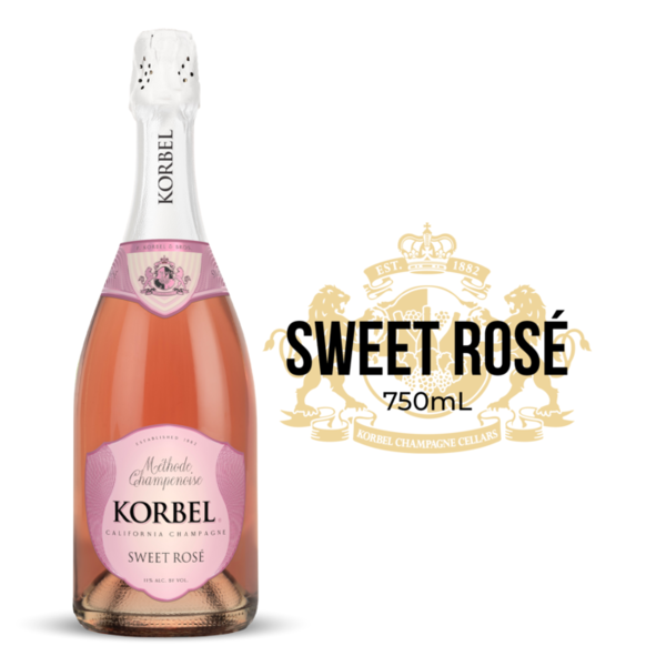 KORBEL Sweet Rosé California Champagne Same-Day Delivery or Pickup