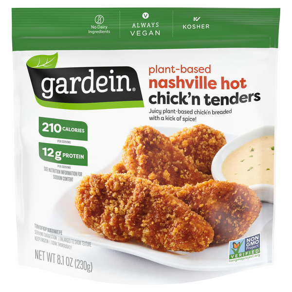 Gardein Plant-Based Nashville Hot Flavored Chick'n Tenders, Frozen