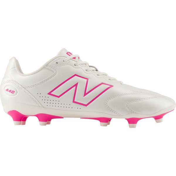 New Balance 442 Team V3 FG Soccer Cleats, Size M10.5/W12.0, Medium/D - White & Pink