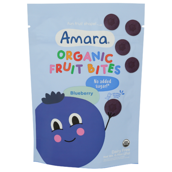 Amara Organic Baby Food Organic Blueberry Fruit Bites