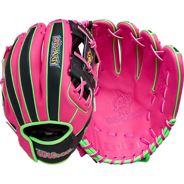 Wilson 11.5" Youth Party Animals A450 Series Glove, Right Hand Throw - Pink/Black
