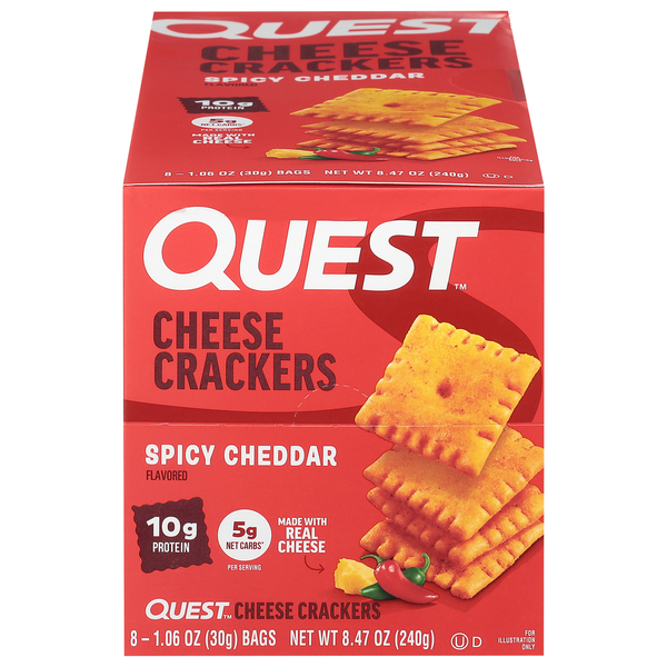 Quest Spicy Cheddar Flavored Cheese Crackers
