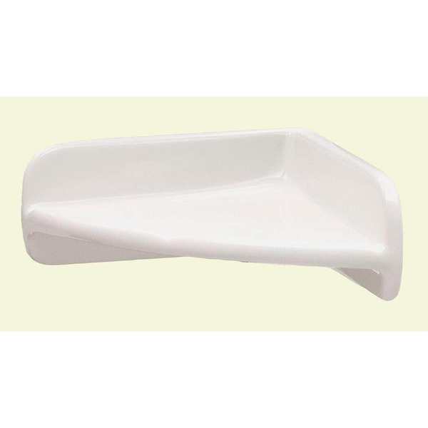 Lenape 7 In. X 7 In. Ceramic Corner Shelf In White