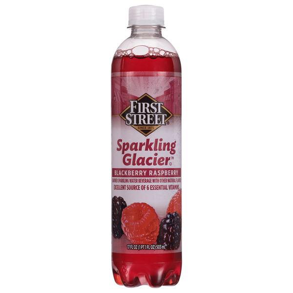 First Street Sparkling Glacier Blackberry Raspberry Sparkling Water