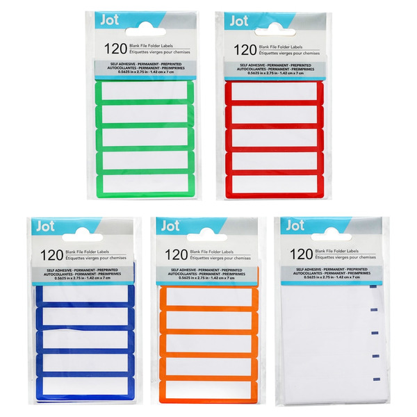 Jot Color-Coded Blank File Folder Labels Same-Day Delivery | Dollar Tree