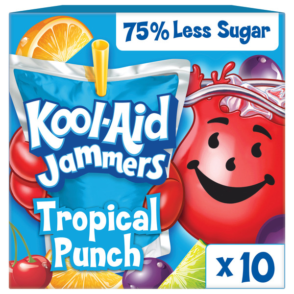 Juice商品 Kool-Aid Jammers Tropical Punch Flavored Kids 0% Juice Drink