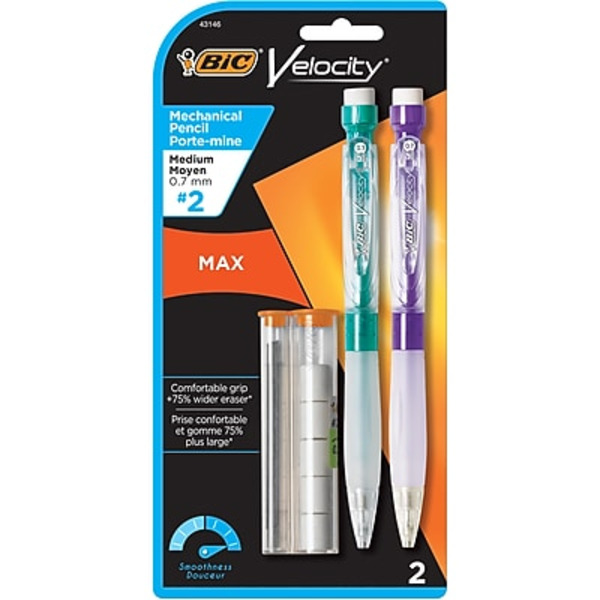 BIC Mechanical Pencil, Max, Medium (0.7 mm), No. 2