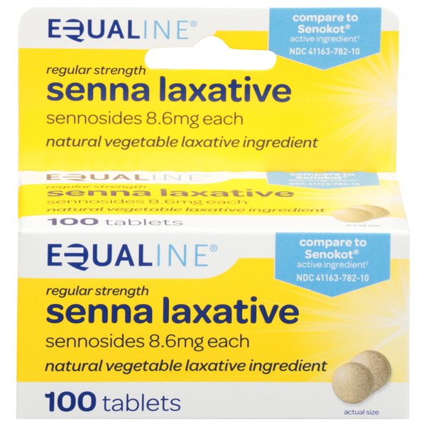 Equaline Senna Laxative, Regular Strength, 8.6 mg, Tablets Same