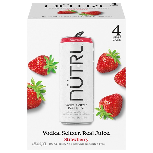 NUTRL Vodka Seltzer, Strawberry Same-Day Delivery or Pickup | Save