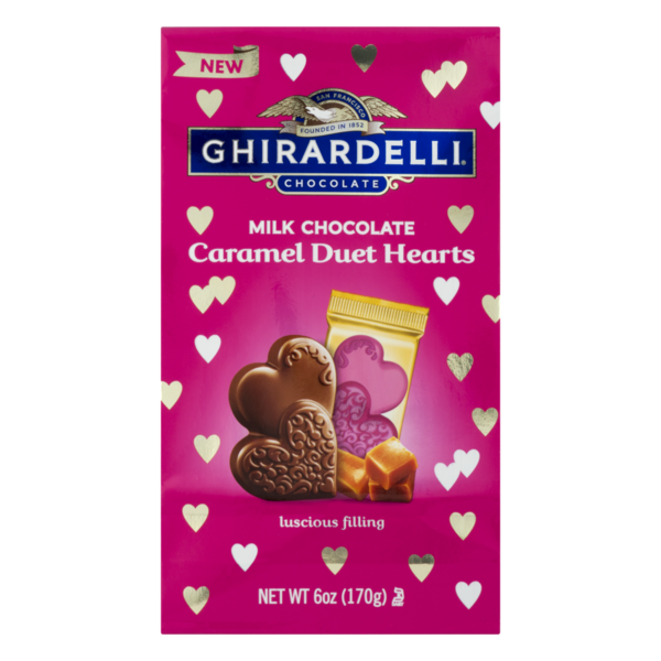 Ghirardelli Chocolate Milk Chocolate Caramel Duet Hearts (6 oz) from