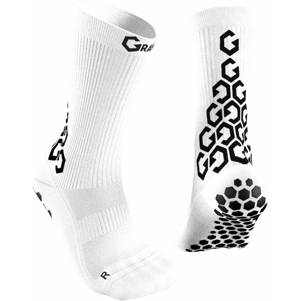 Senda Unisex Gravity Pro Grip Soccer Socks - White