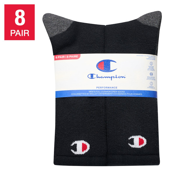 Champion Men's Crew Socks - Black