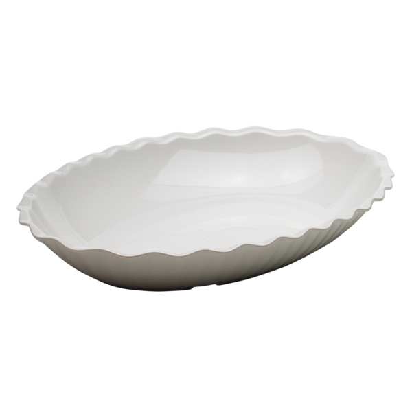 Cambro DP15148 Deli Platter oval 3.4 qt. scalloped pattern impact white