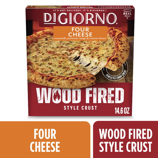 DiGiorno Four Cheese Pizza Wood Fired Style Crust Frozen Cheese