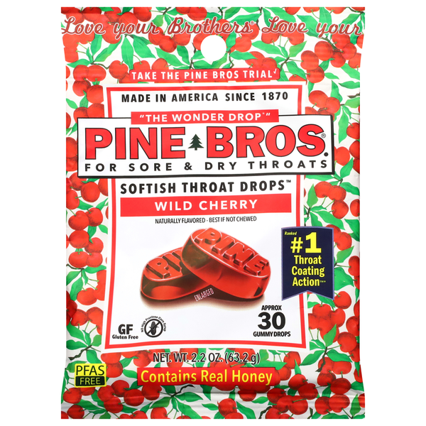 Pine Bros Softish Wild Cherry Throat Drops Same-Day Delivery or