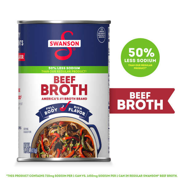Swanson's 50% Less Sodium Beef Broth