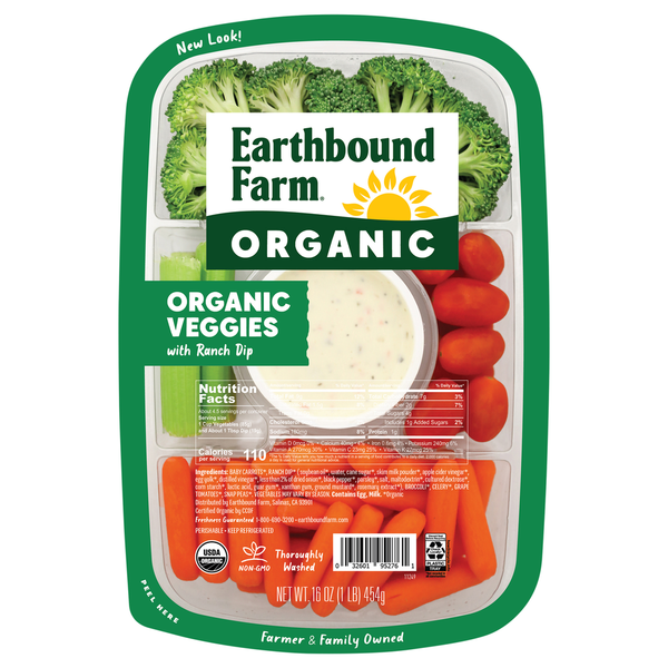 Earthbound Farm Organic Veggies with Ranch Dip Same-Day Delivery or ...