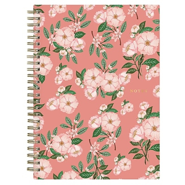 Blue Sky Bespoke Composition Notebook, 5.75 x 8.5 in - Camellia Floral