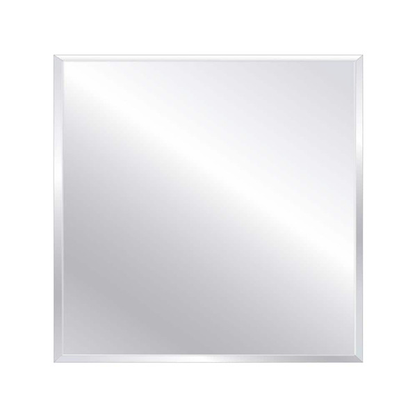 Glacier Bay 30 In. W X 30 In. H Frameless Square Beveled Edge Bathroom Vanity Mirror In Silver