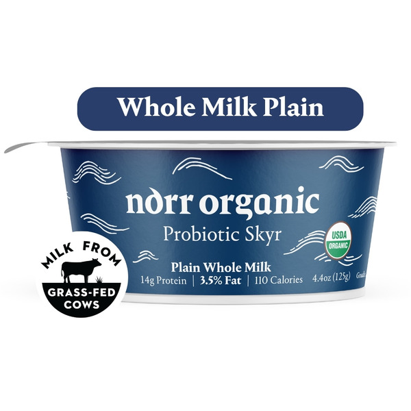 Norr Organic Probiotic Skyr Yogurt Whole Milk Plain Same-Day