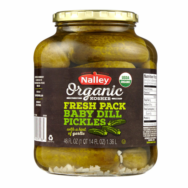 Nalley Organic Baby Dill Pickles, 46 fl oz