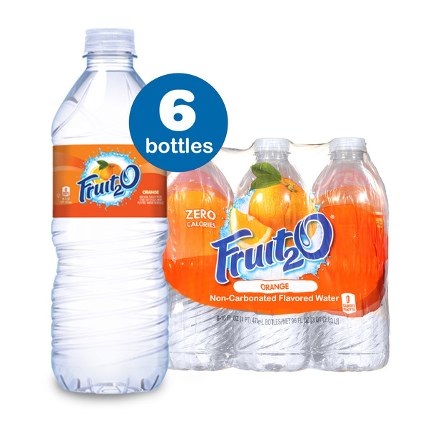 Fruit 2 O Orange Flavored Water, 6 Count, 16 FL OZ Bottles Same