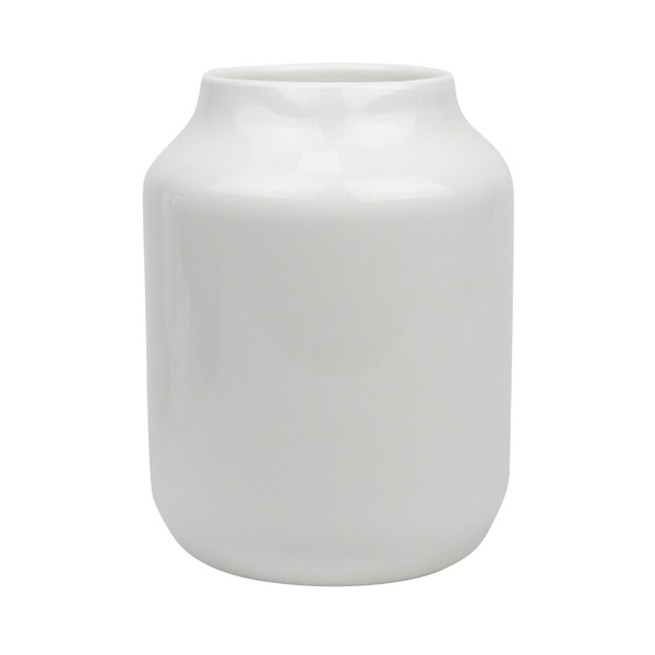 Floral Ceramic Vase - White