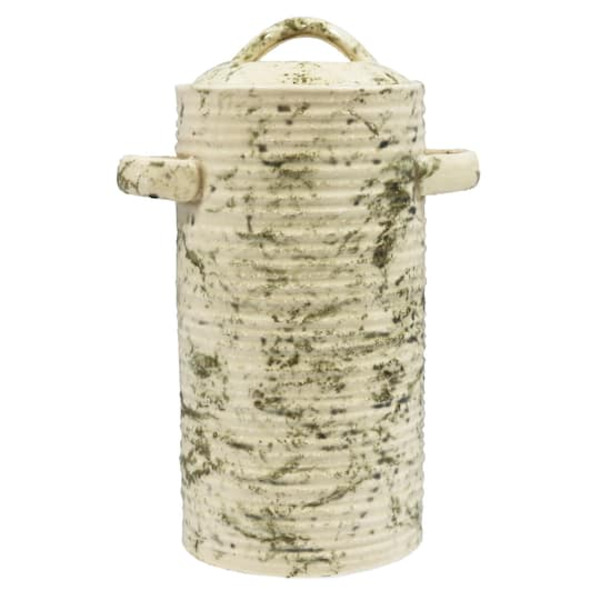 Ashland White Marble Ceramic Container
