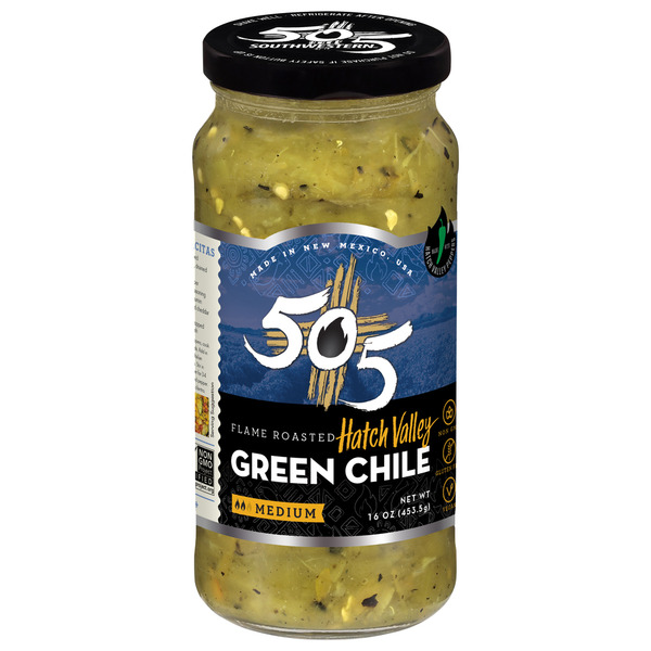505 Flame Roasted Hatch Valley Medium Green Chile Same-Day