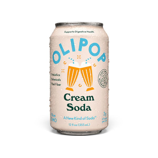 OLIPOP Prebiotic Soda, Cream Soda