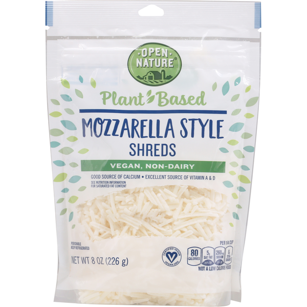 Open Nature Cheese, Mozzarella Style, Shreds