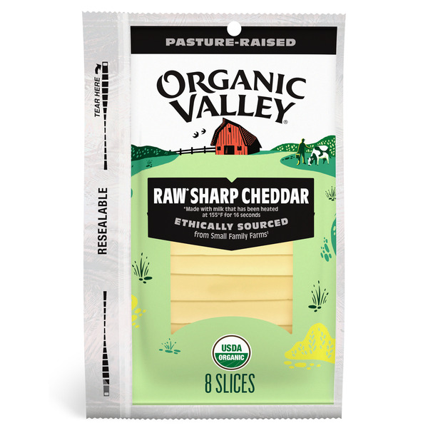Organic Valley® Raw Sharp Cheddar Cheese Slices