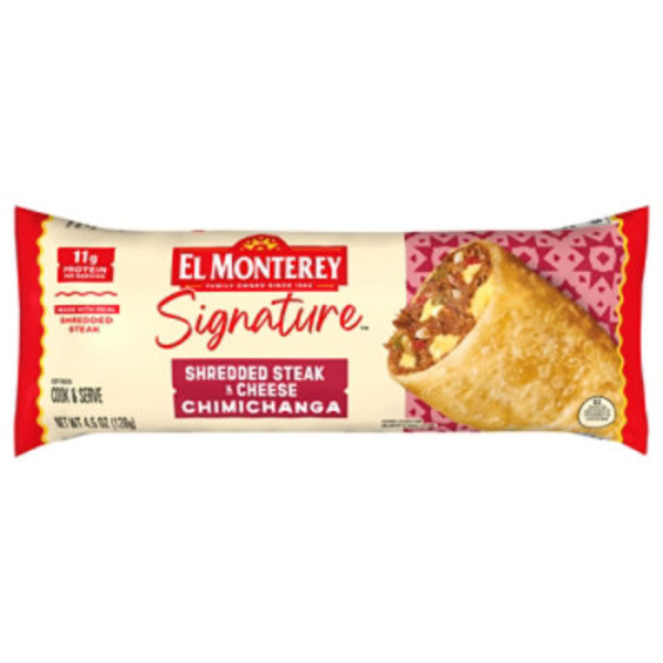 El Monterey Signature Shredded Steak & Three-Cheese Chimichanga