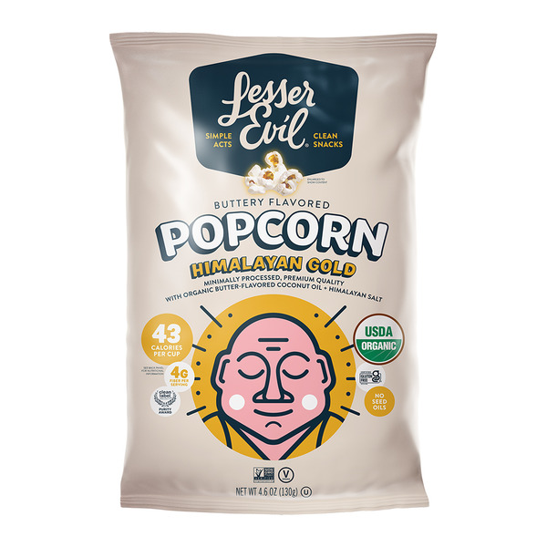 LesserEvil Organic Popcorn, Himalayan Gold