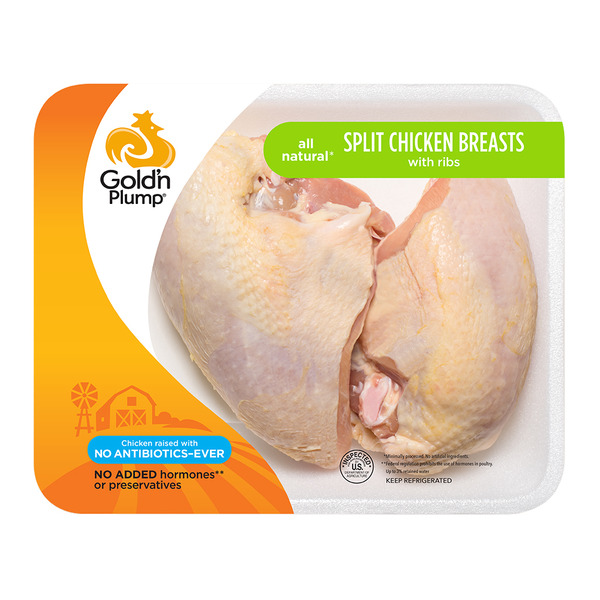 Gold'n Plump Bone-In Split Chicken Breasts With Rib Meat