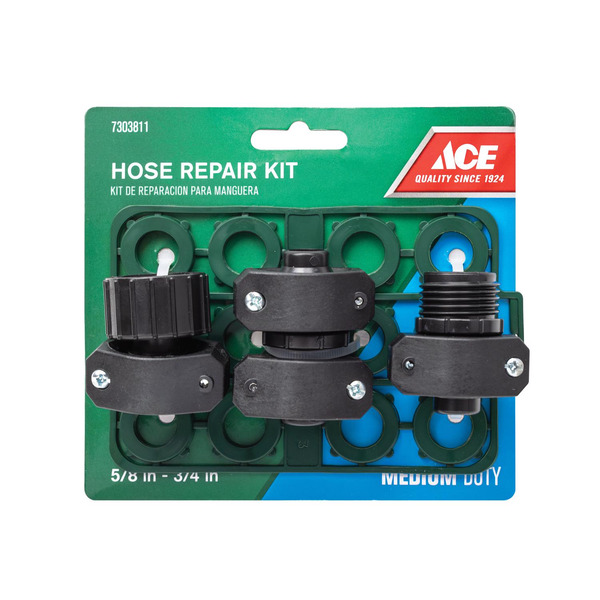 ACE Male & Female Threaded Plastic Hose Mender for 5/8" to 3/4" Hoses