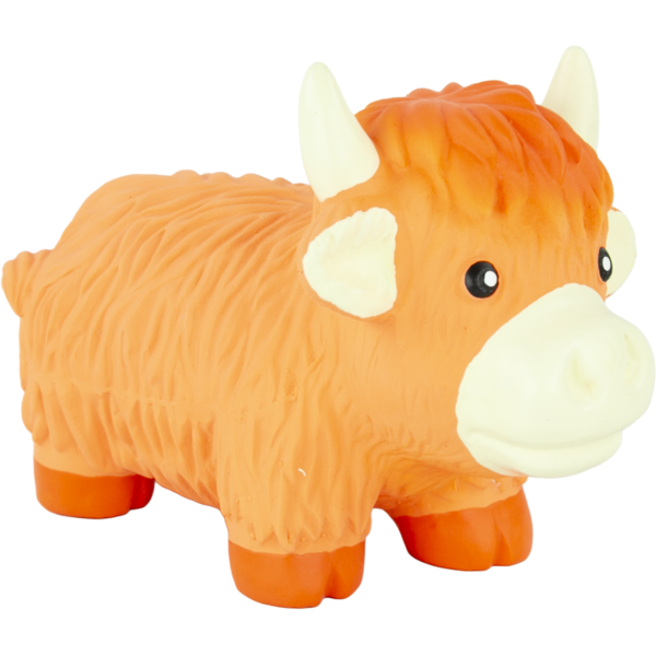 Play On Latex Highland Cow Dog Toy