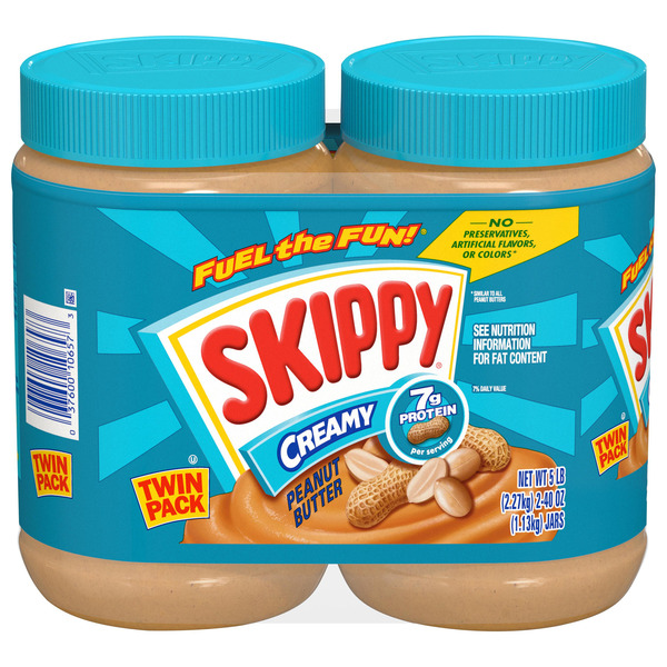 SKIPPY Creamy Peanut Butter Twin Pack 2-Pack, 5 LB