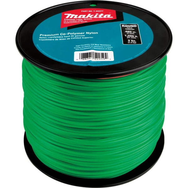 Makita 3 Lbs. 0.080 In. X 1,200 Ft. Round Trimmer Line In Green