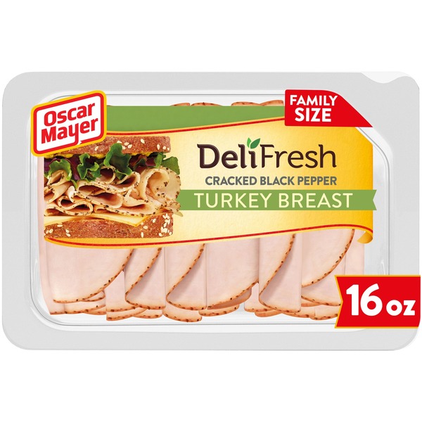 Oscar Mayer Deli Fresh Cracked Black Pepper Sliced Turkey Breast Lunch Meat