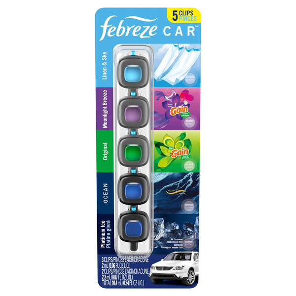 Febreze Car Vent Clip, Pack of 5