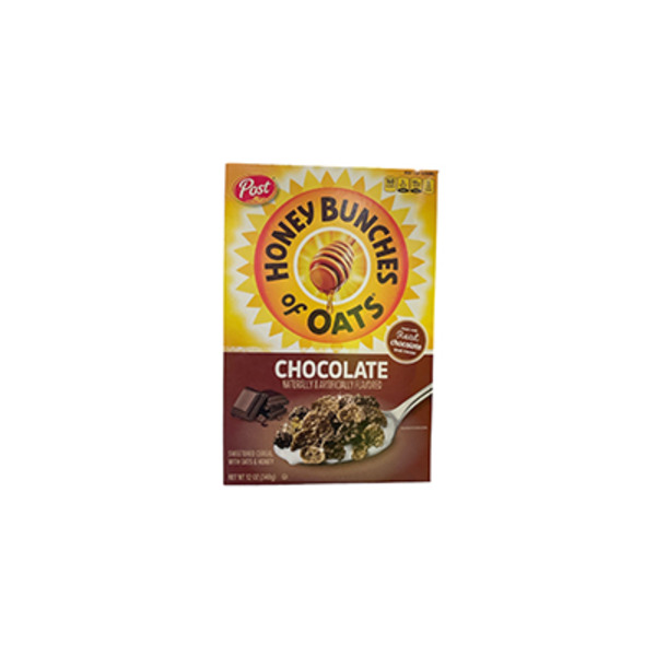 Post Honey Bunches of Oats Chocolate, Made with Whole Grain Cereal, Breakfast Cereal, 12oz Box
