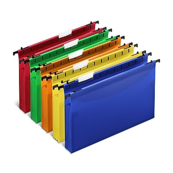 TRU RED (TR36330) Letter Size, Assorted Colors Hanging File Pockets