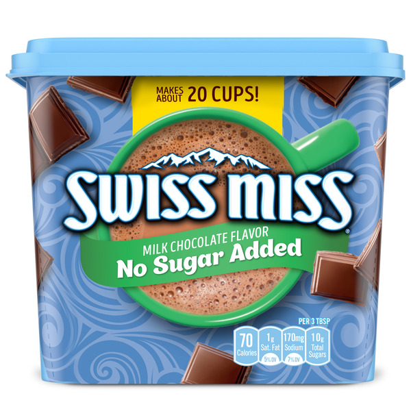 Swiss Miss Milk Chocolate Flavor No Sugar Added Hot Cocoa Mix Same