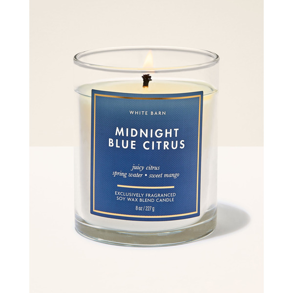 Midnight Blue Citrus Single Wick Candle