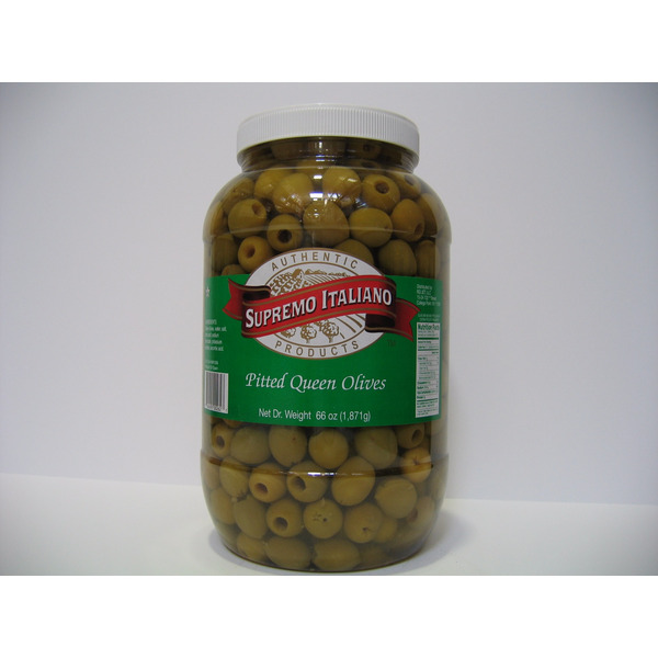 Supremo Italiano - Pitted Queen Olives, 150 ct - gallon