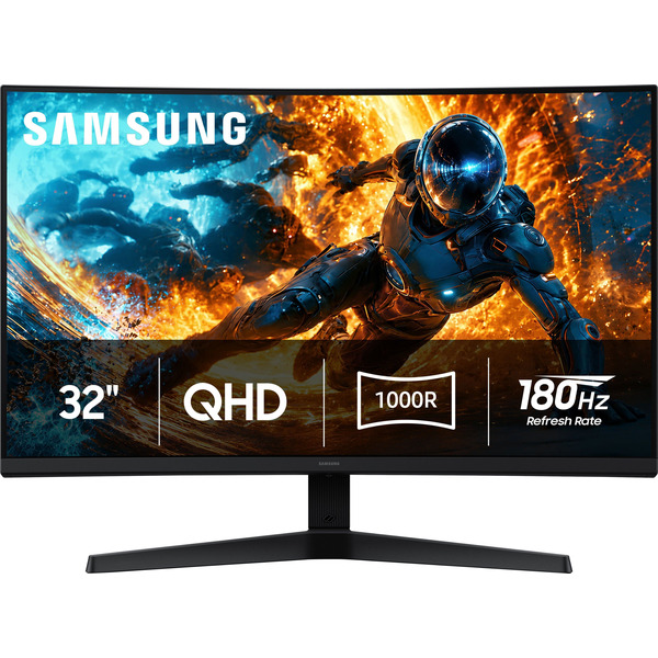 Samsung Odyssey G5 QHD 180 Hz 1 ms 1000R Curved Gaming Monitor with HDR10 - Black