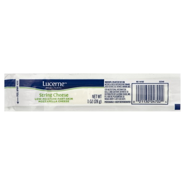 Lucerne String Cheese, Part-Skim, Mozzarella, Low-Moisture